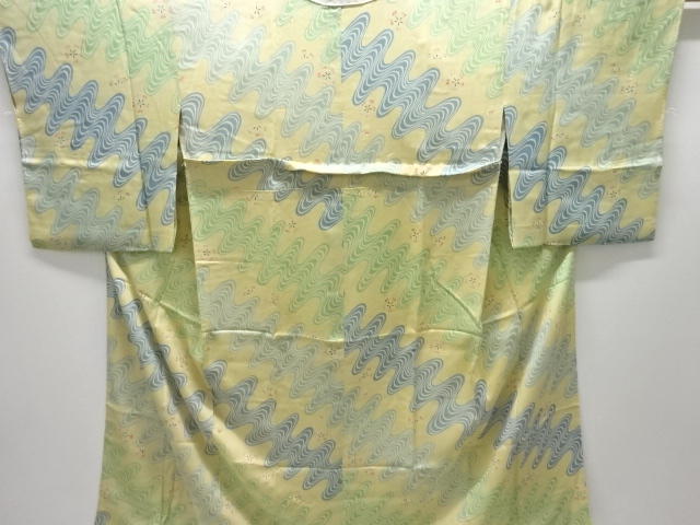 アンティーク　錦紗流水に桜模様長襦袢